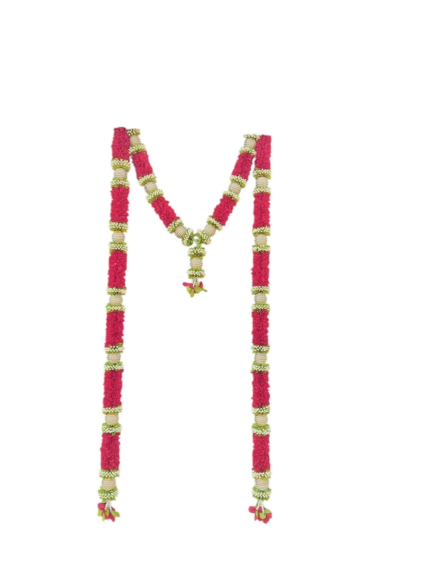 Red and White Artificial Flower Garland for Weddings and Events