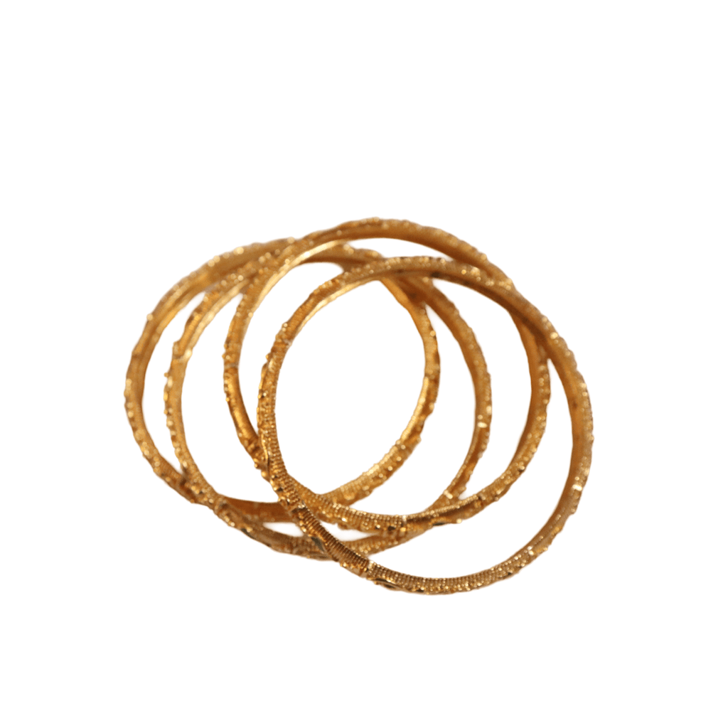 Gold Plated Traditional Indian Bangle Set for Women - Set of 4