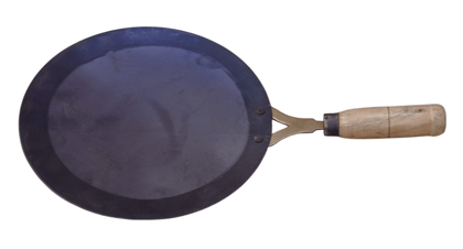 Pre-Seasoned Cast Iron Tawa Wooden Handle | for Dosa, Chapati, Paratha, Roti, Pancakes