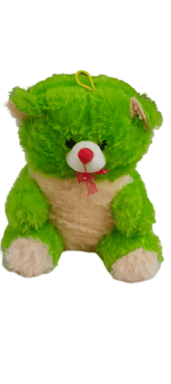 **Green Teddy Bear Stuffed Animal, 8 Inches Tall**