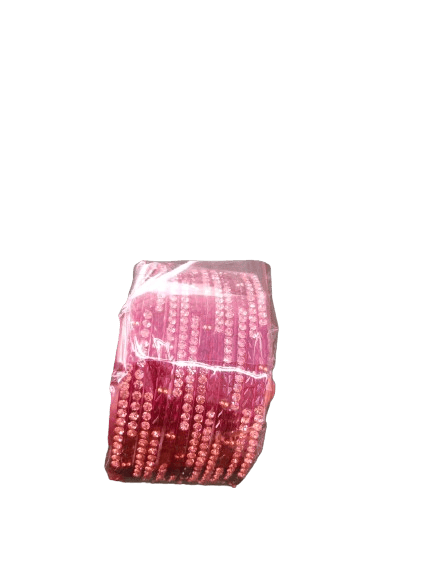 Maroon Glass Bangle Set with Rhinestone for Women's