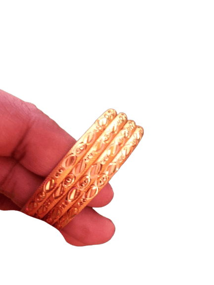 One Gram Gold Plated Designer Bangle Set for Women and Girls - Set of 4