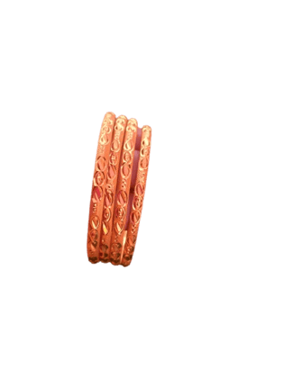 One Gram Gold Plated Designer Bangle Set for Women and Girls - Set of 4