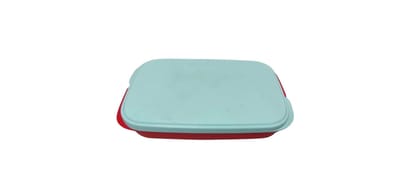 Red Square Tupperware Food Storage Container with Lid
