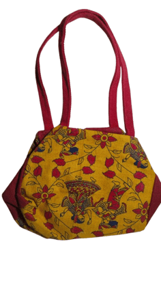 Handcrafted Ethnic Indian Jute Tote Bag with Colorful Embroidery and Mirror Work
