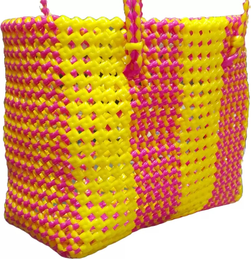 handmade colorful plastic tote bag - Handbags | Buy online on ZillyBuy