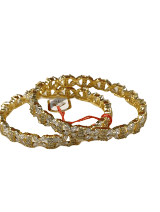 "Stunning Cubic Zirconia Tennis Bracelet Bangle in Gold Plated Alloy for Women"