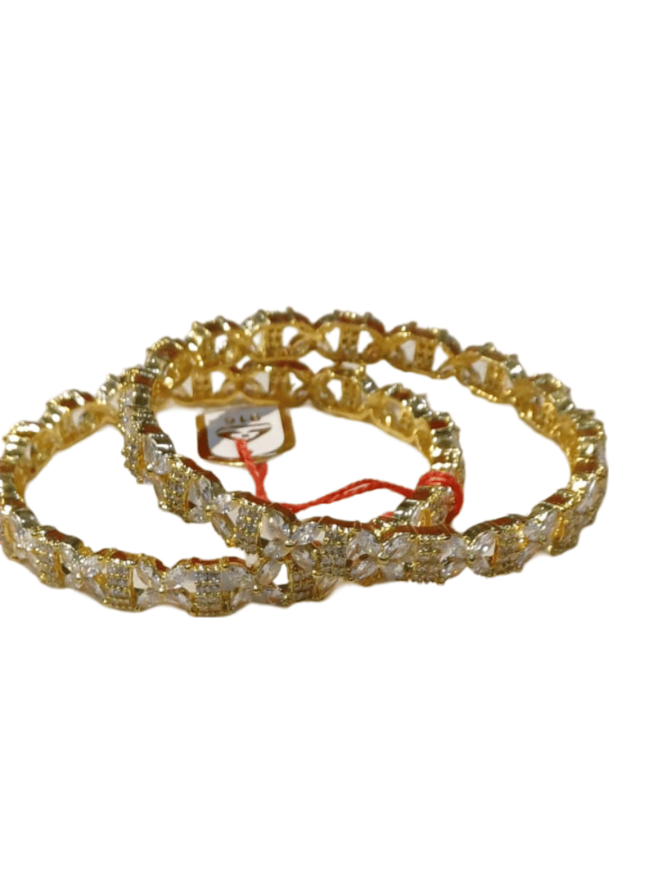 "Stunning Cubic Zirconia Tennis Bracelet Bangle in Gold Plated Alloy for Women"
