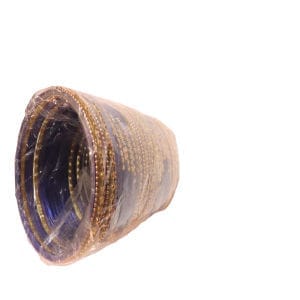 "Stunning Blue Bangle Set with Rhinestone Accents"