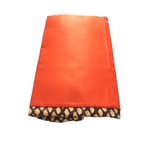 Women's Orange Printed Crepe Kurta with Patiala Salwar and Dupatta