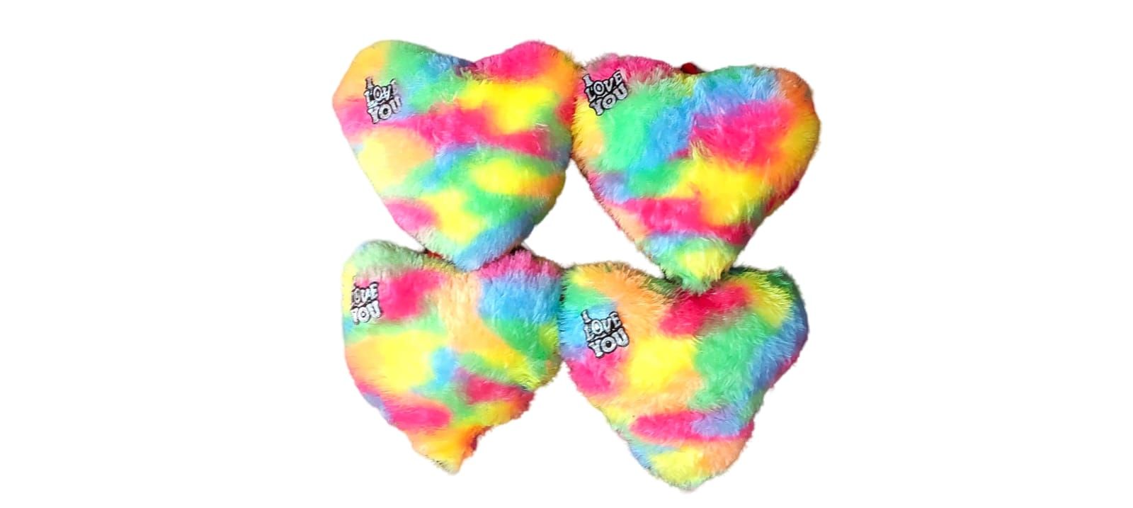 Set of 4 Rainbow Heart-Shaped Pillows*