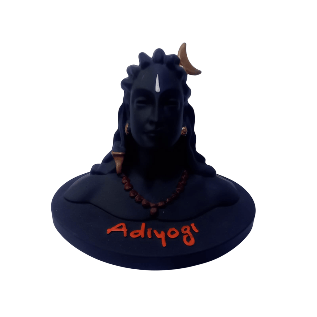 Black Adiyogi Shiva Statue for Car Dashboard | Home Decor - Pooja Needs | Buy online on ZillyBuy