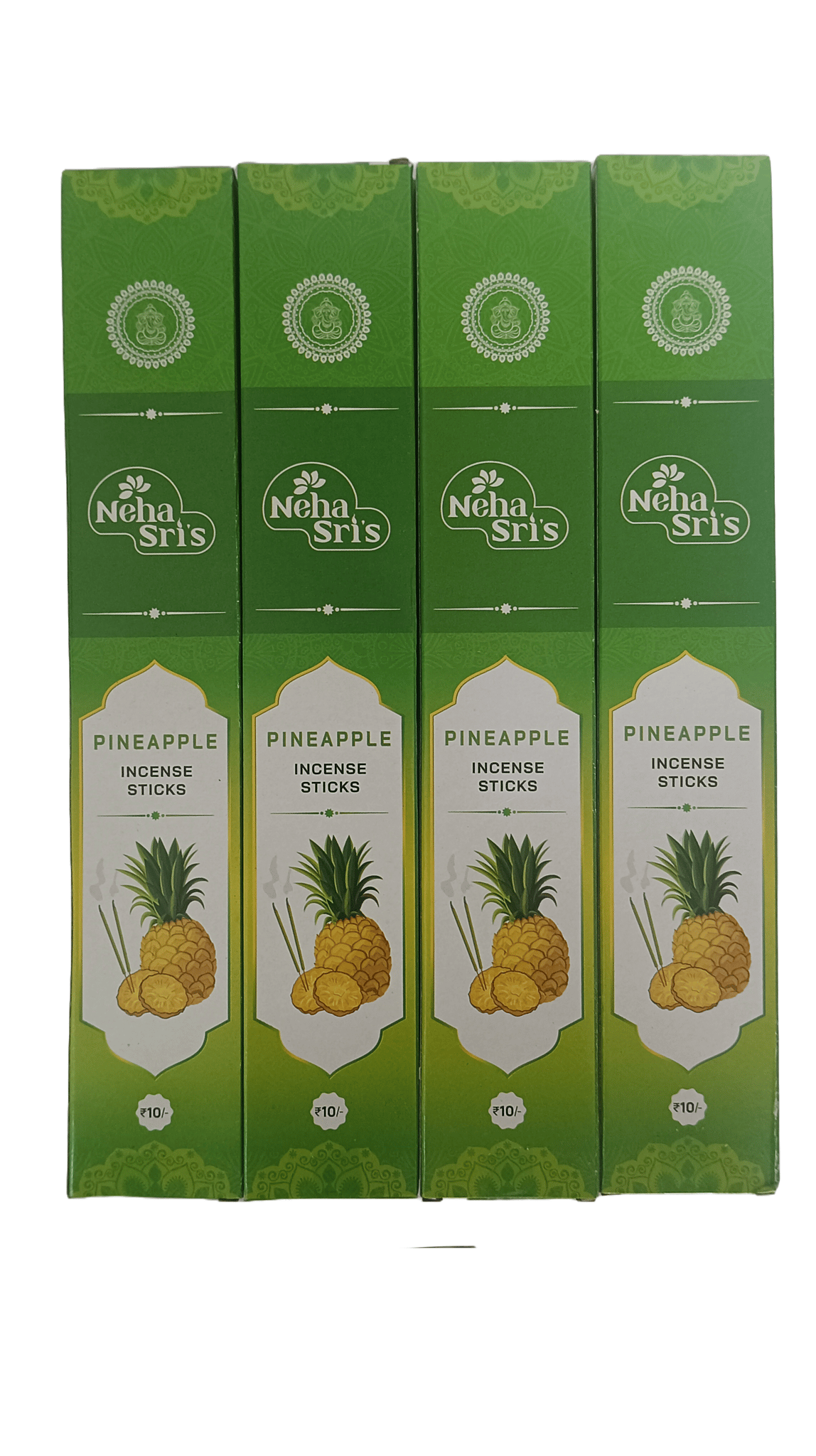Neha Sri's Pineapple Incense Sticks - 4 Packs of 12 Stick