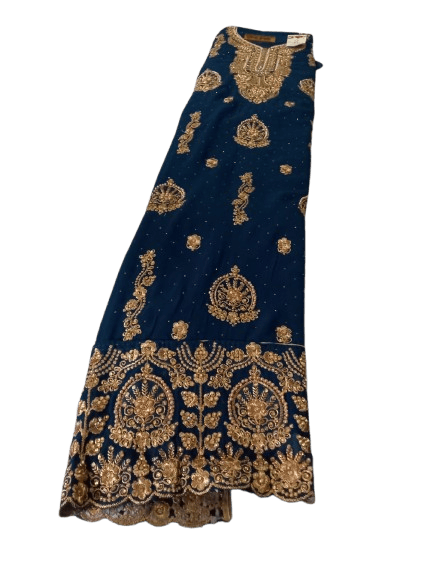 Georgette embroidered work Anarkali suit with heavy Work dupatta