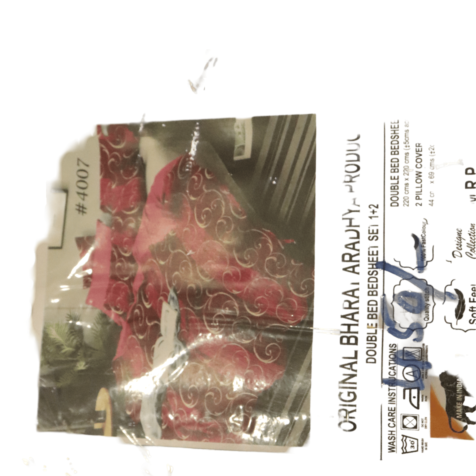 100% Cotton Hand Block Printed Bedspread with 2 Pillow Shams