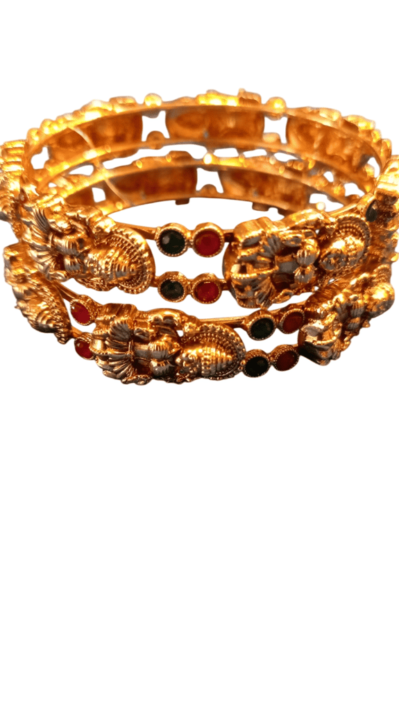 Gold Plated Traditional Indian Bangle Set for Women and Girls - Bangles & Bracelets | Buy online on ZillyBuy