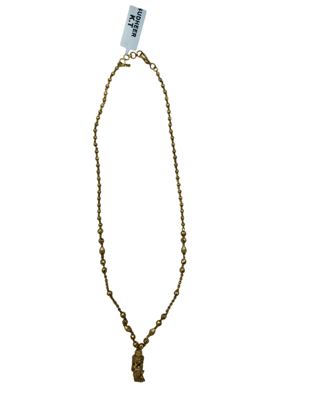 Gold Plated Traditional Indian Anklet with Cubic Zirconia Stones - SUDHEER