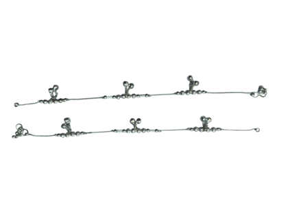 925 Sterling Silver Anklets with Bells for Women and Girls - Traditional Indian Payal Jewelry