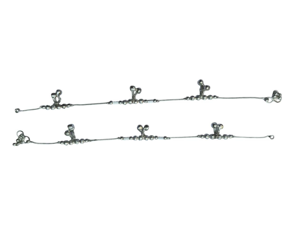 925 Sterling Silver Anklets with Bells for Women and Girls - Traditional Indian Payal Jewelry