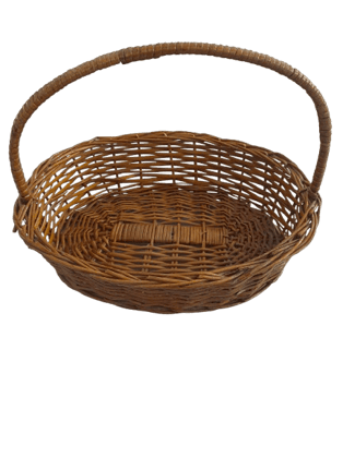 Wood Hand Made Picnic Basket with Handles and Stylish Basket