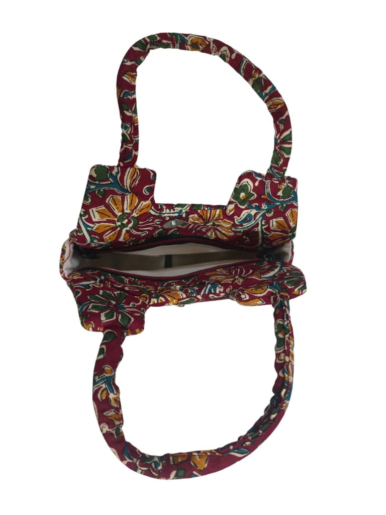 Kalankari Shoulder Bag with Zipper Closure