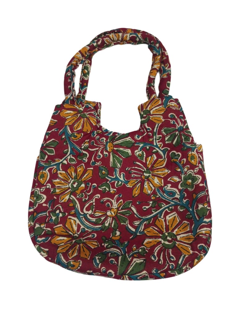 Kalankari Shoulder Bag with Zipper Closure