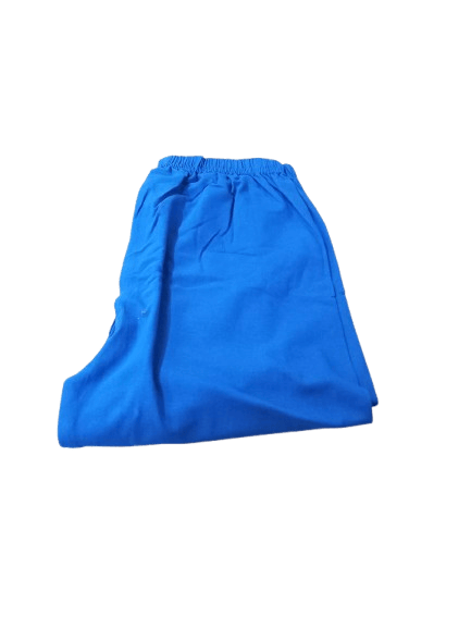 Blue Cotton Blend Stretchable Churidar Leggings for Women