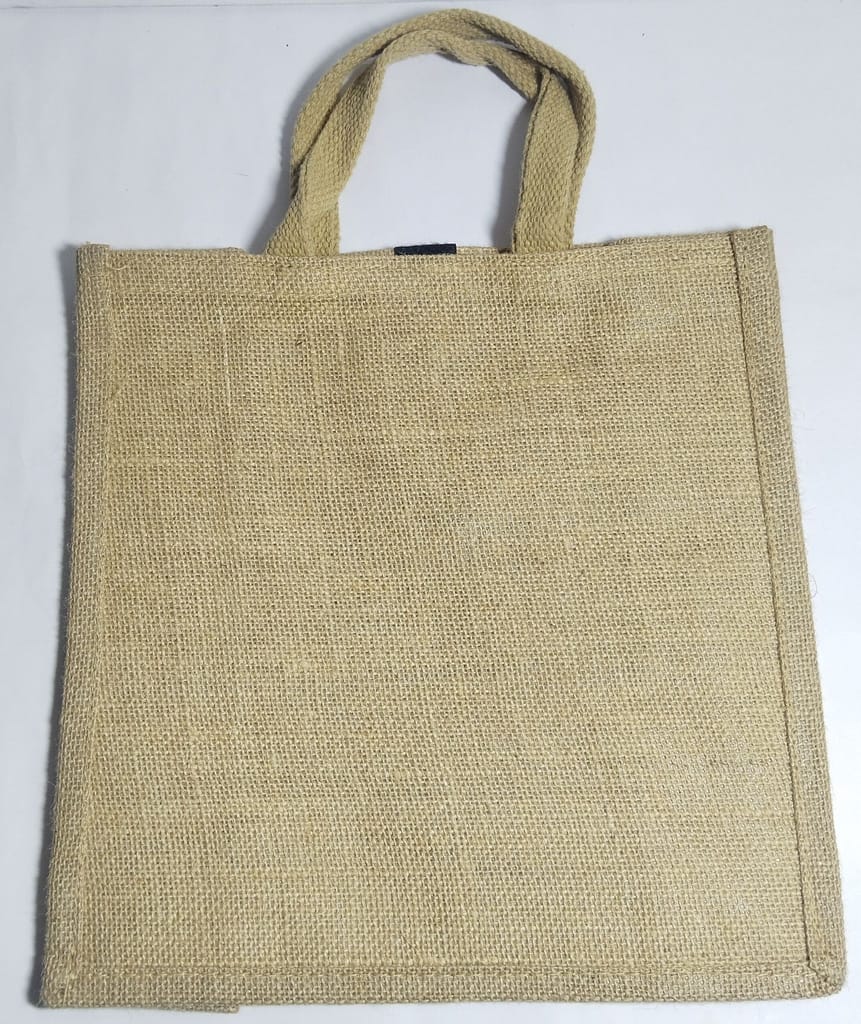 Handcrafted Jute Bag with Blue Ganesh Design