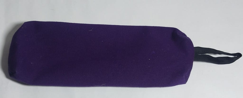 Purple Canvas Pencil Case with Red Zipper