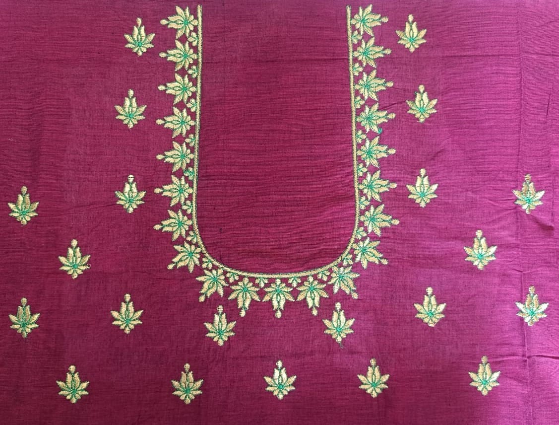 Embroidered blouse with zari and gota work
