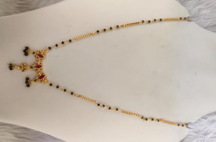 Gold Plated Traditional Indian Mangalsutra Necklace for Women