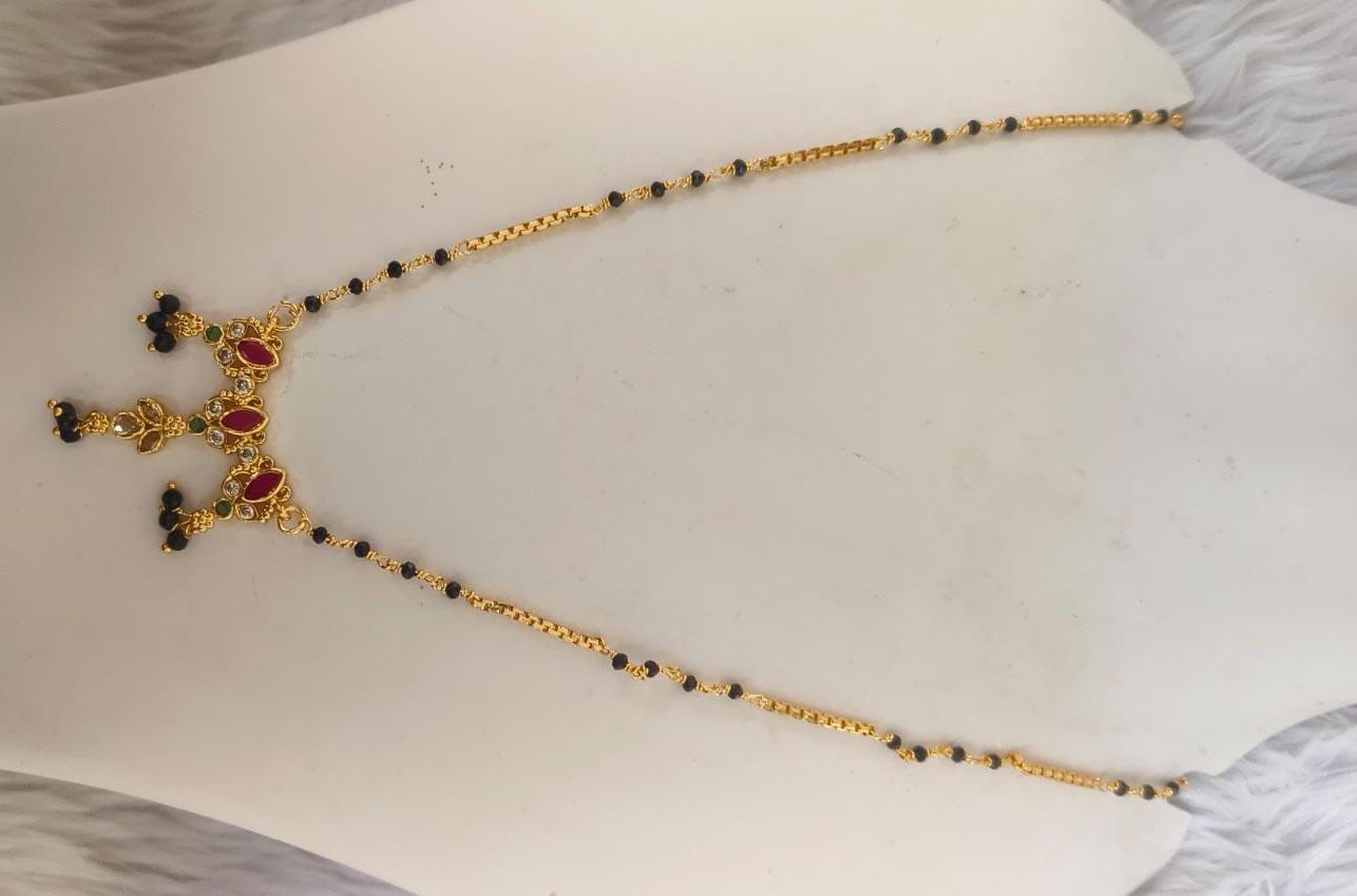 Gold Plated Traditional Indian Mangalsutra Necklace for Women