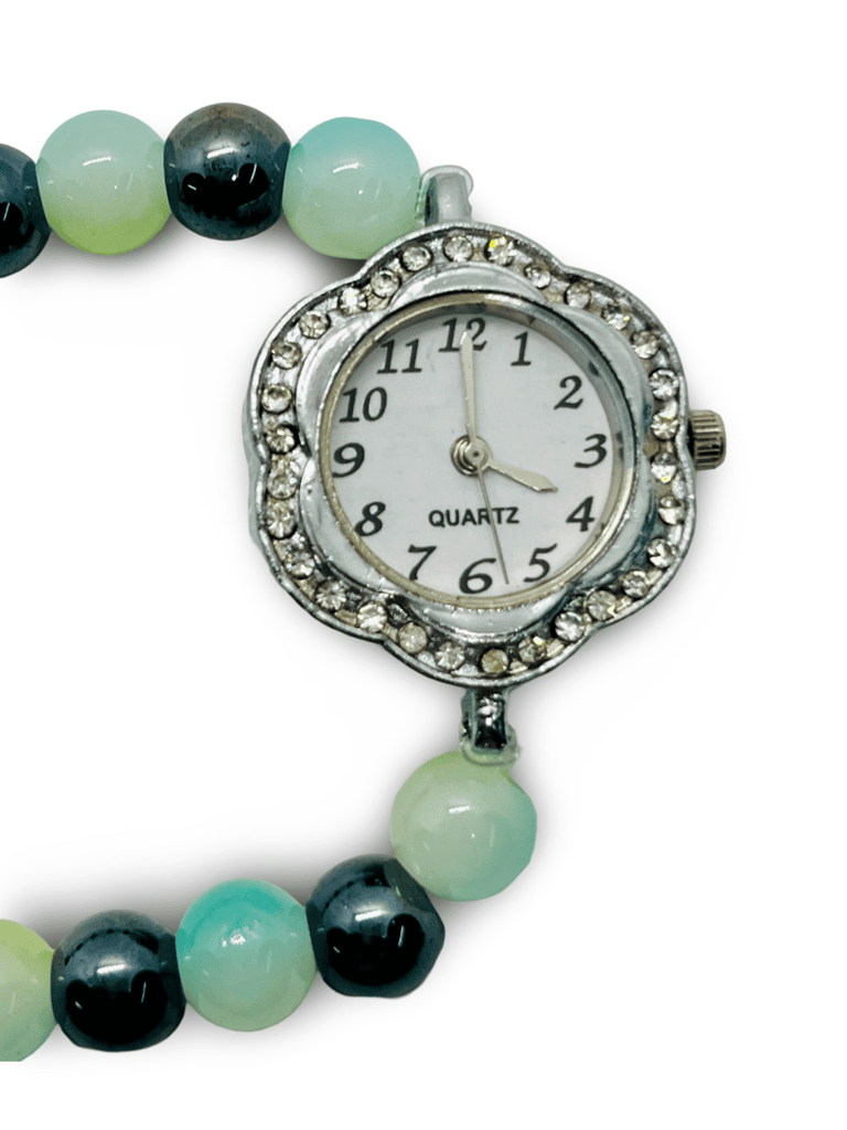 Bracelet wrist watch with pearls for Women and Girl Stylish Watch