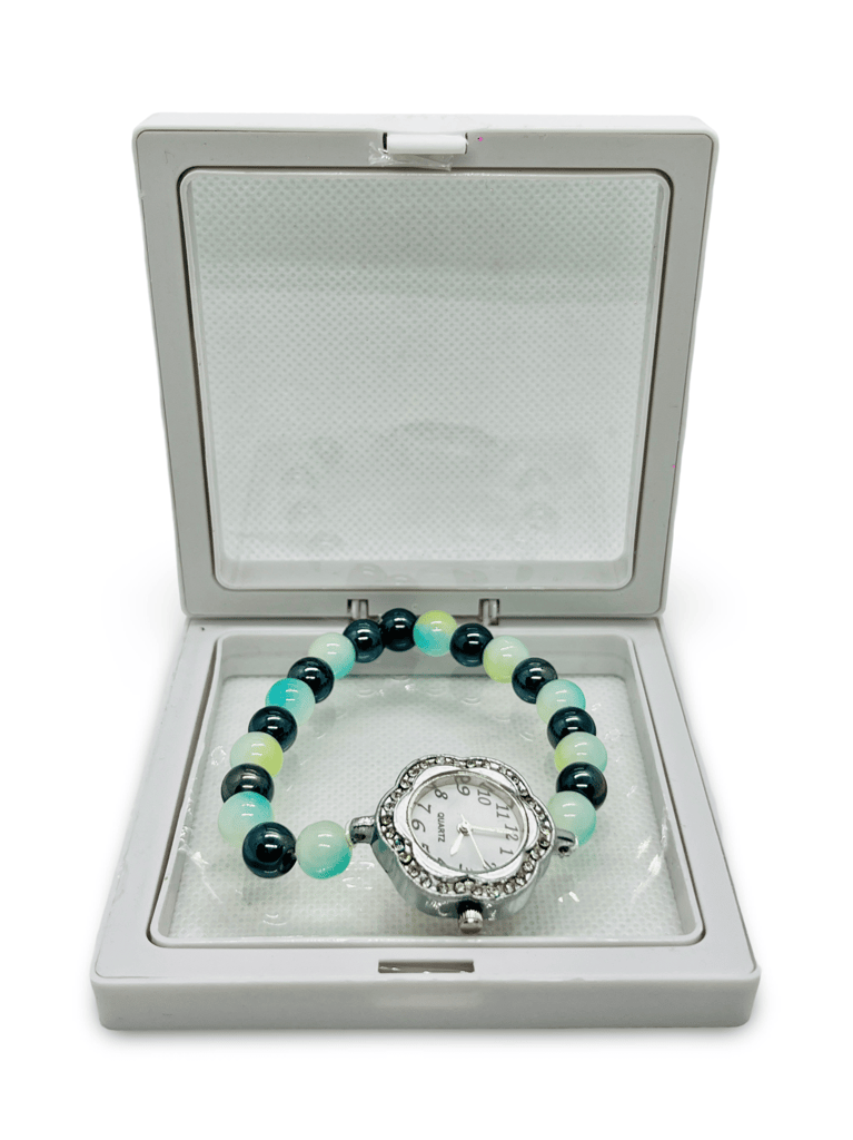 Bracelet wrist watch with pearls for Women and Girl Stylish Watch