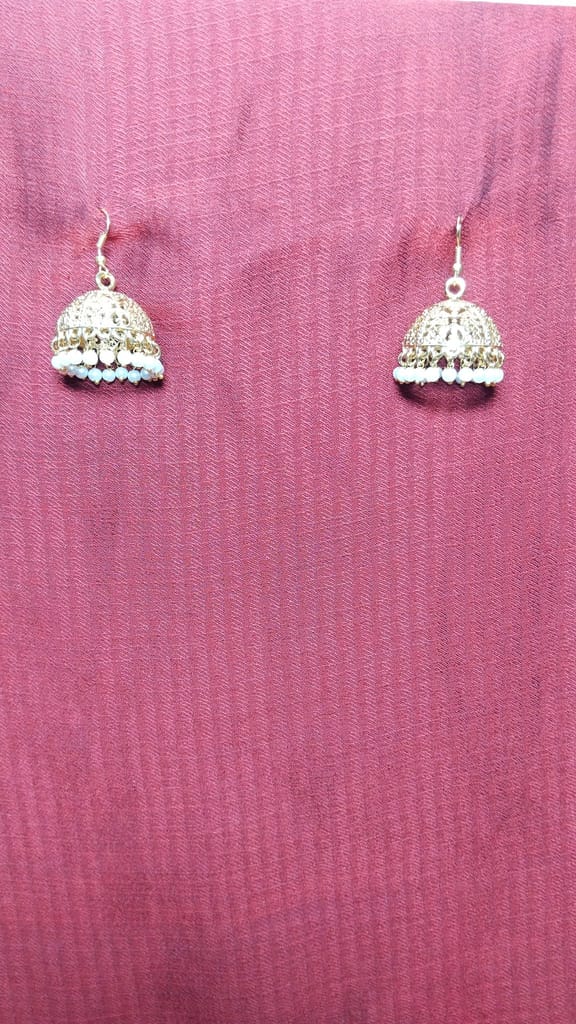 Exquisite Pearl and Gold Jhumka Earrings for Women