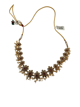 Buy Kundan Meenakari Gold Plated Choker Necklace Set with Earrings for Women Online