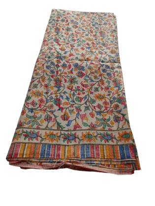 Hand Block Printed Soft Silk Saree With Blouse Piece