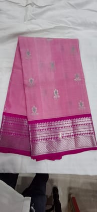 Buy Pink Banarasi Silk Saree With Meenakari Work Online