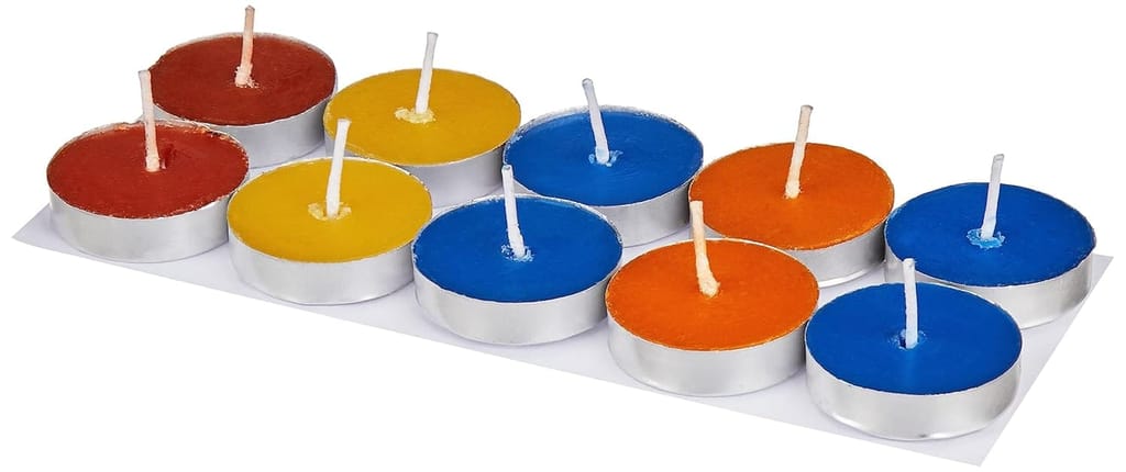 Scented Candles, 10 Piece - Tealights for Home, Wedding, Party - Long Burning Smokeless Candles - Perfect for Diwali, Christmas, Home Decor - Pooja Needs | Buy online on ZillyBuy