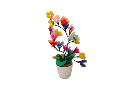 Nylon Stocking flowers with lights handmade