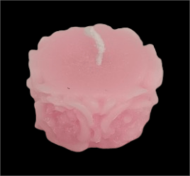 Pink Rose Flower Shaped Candle