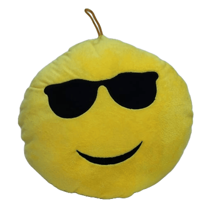 Yellow Smiley Face Emoji Plush Pillow