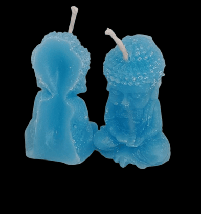 Scented Blue Buddha Candle - Set of 2