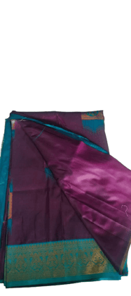 Golden Zari Border with combined blouse