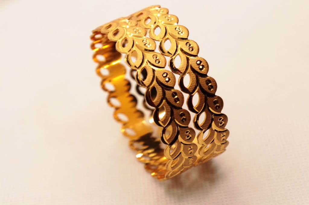 Gold Plated Designer Bangle Set for Women - Bangles & Bracelets | Buy online on ZillyBuy
