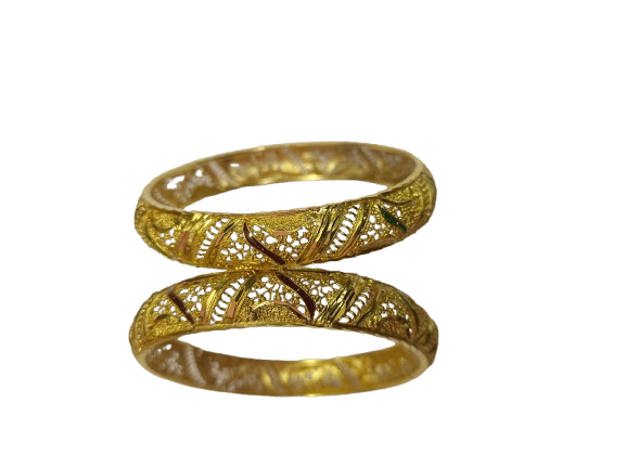 Gold Plated Bangles With Meenakari Work - Bangles & Bracelets | Buy online on ZillyBuy