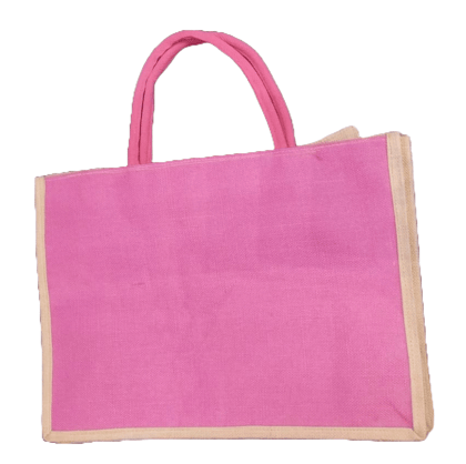 Jute Tote Bag with Reinforced Stitching and Double Handles
