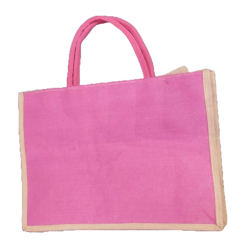 Jute Tote Bag with Reinforced Stitching and Double Handles