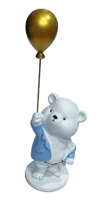 Cute Bear Holding a Balloon Figurine - Toys and Games | Buy online on ZillyBuy