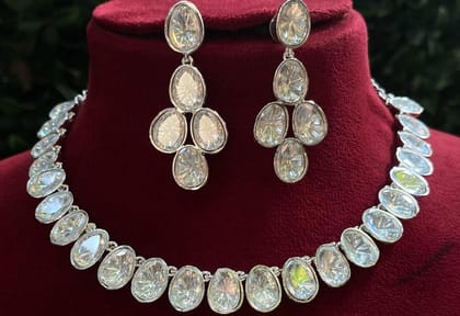 Stunning Cubic Zirconia Bridal Necklace and Earrings Set